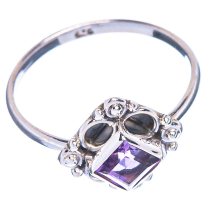 Faceted Amethyst Dainty Ring Size 7.25 (925 Sterling Silver) R1096