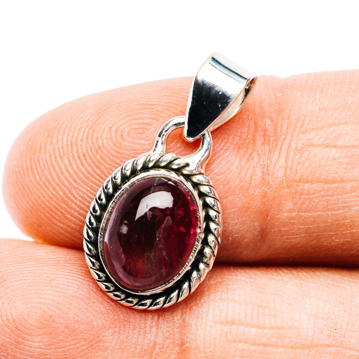 Premium Pink Tourmaline Pendant 7/8" (.925 Sterling Silver)