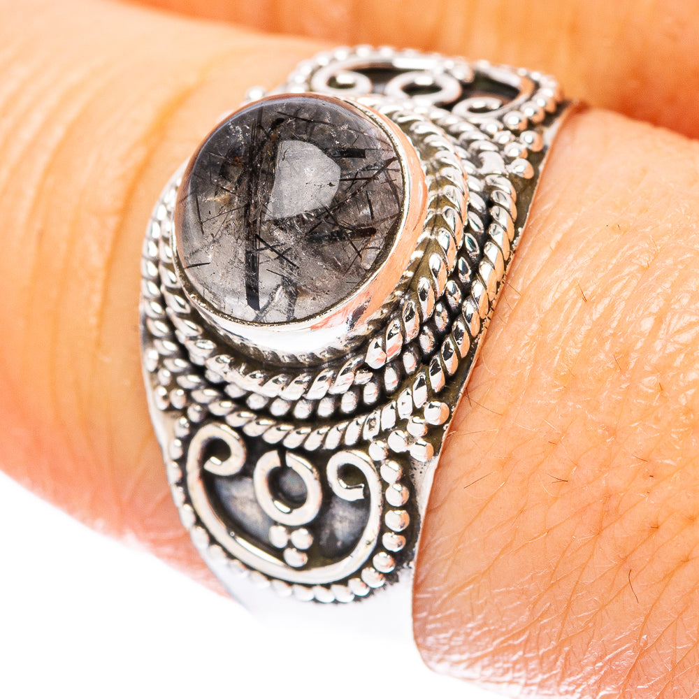 Tourmalinated Quartz Ring Size 9 (925 Sterling Silver) R4057