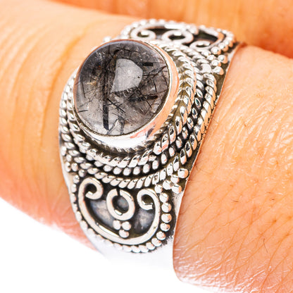 Tourmalinated Quartz Ring Size 9 (925 Sterling Silver) R4057