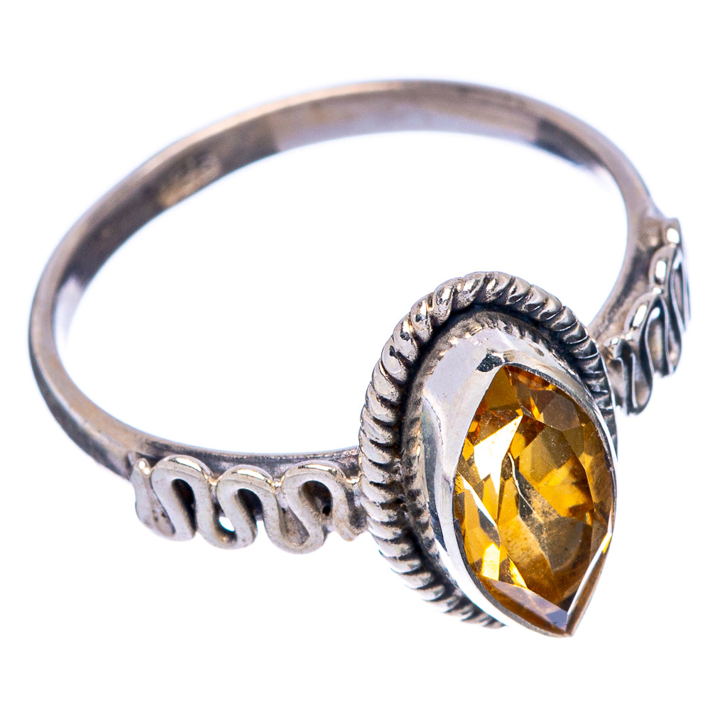 Faceted Citrine Dainty Ring Size 6 (925 Sterling Silver) R145742