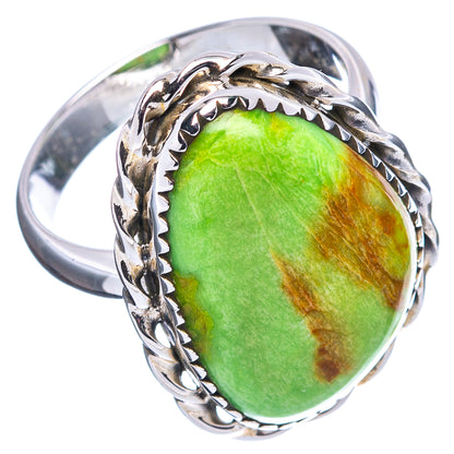 Rare Gaspeite Ring Size 9 (.925 Sterling Silver)