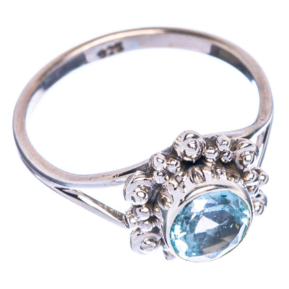 Blue Topaz Dainty Ring Size 5.5 (925 Sterling Silver) R1145