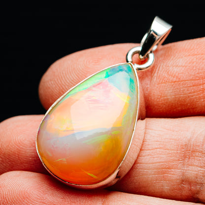 23.9ct Ethiopian Opal Pendant 1 1/2" (.925 Sterling Silver)