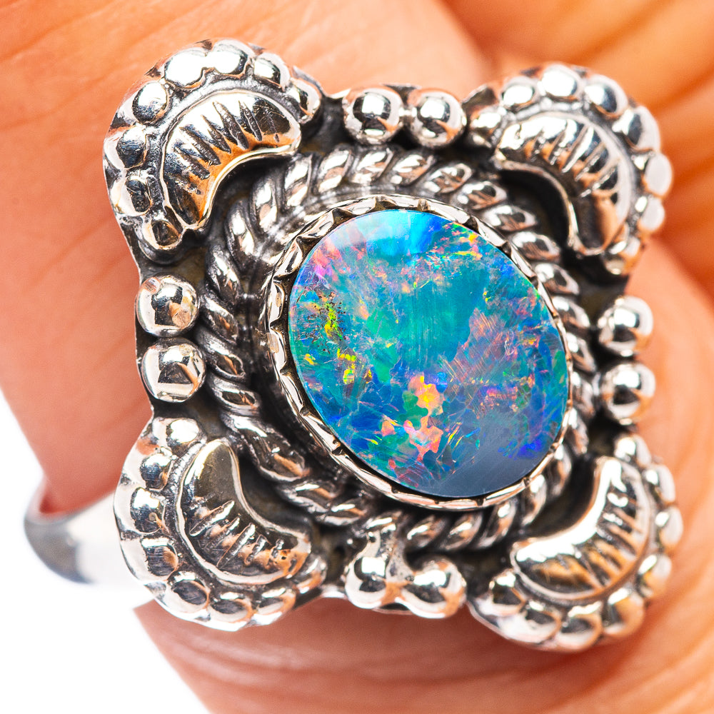 Doublet Opal Ring Size 8 (.925 Sterling Silver)