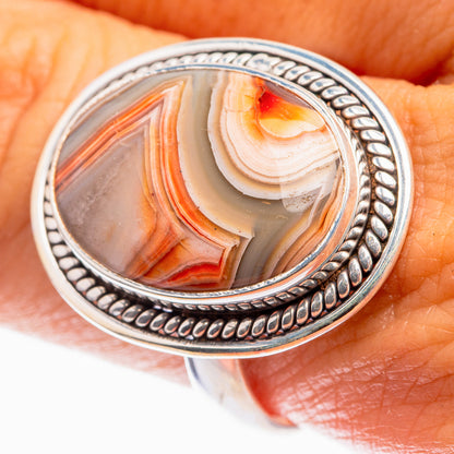 Crazy Lace Agate Ring Size 9.5 (925 Sterling Silver) R142154