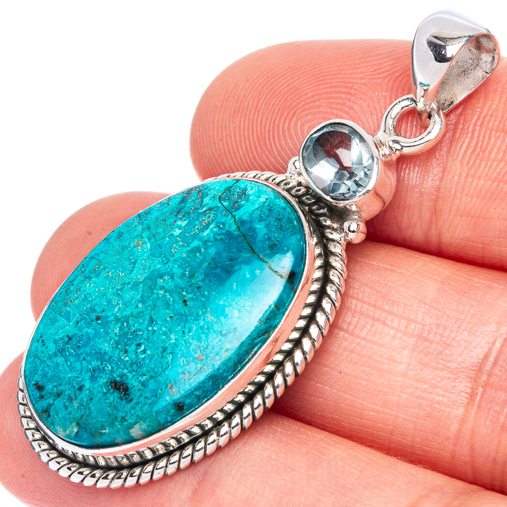 Shattuckite Pendant 1 7/8" (925 Sterling Silver) P41344