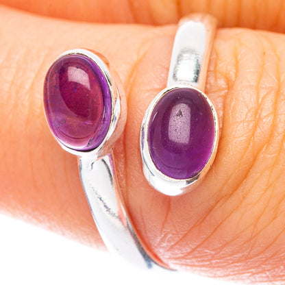 Amethyst Dainty Ring Size 6 Adjustable (925 Sterling Silver) R5708