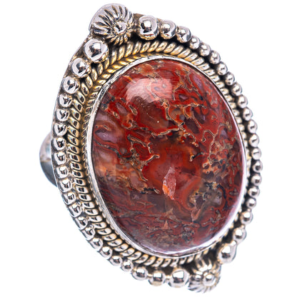 Premium Dinosaur Bone Ring Size 8 (.925 Sterling Silver)