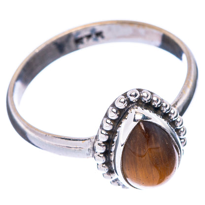 Tiger Eye Dainty Ring Size 6.75 (925 Sterling Silver) R5805