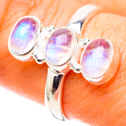 Rainbow Moonstone Dainty Ring Size 8 (925 Sterling Silver) RING138206