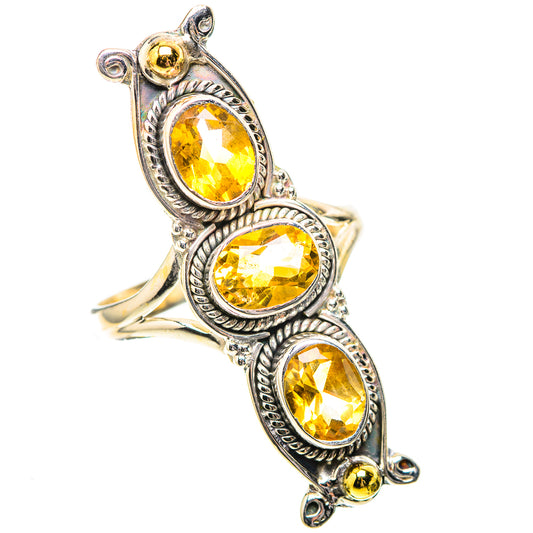 Large Faceted Citrine Ring Size 10.75 (925 Sterling Silver) RING138883
