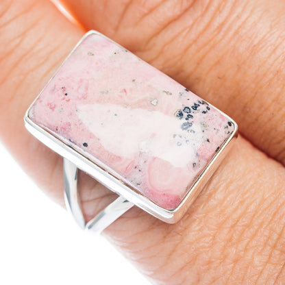 Premium Rhodonite Ring Size 10 (.925 Sterling Silver)