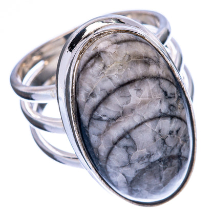Orthoceras Fossil Ring Size 6 (925 Sterling Silver) R146235