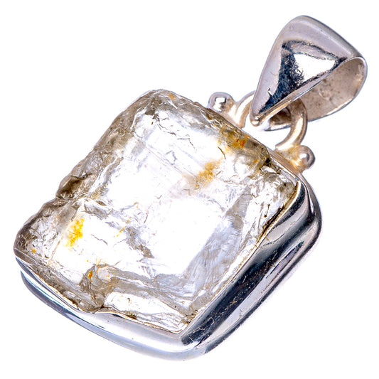 Raw Herkimer Diamond Pendant 1 1/8" (925 Sterling Silver) P41010
