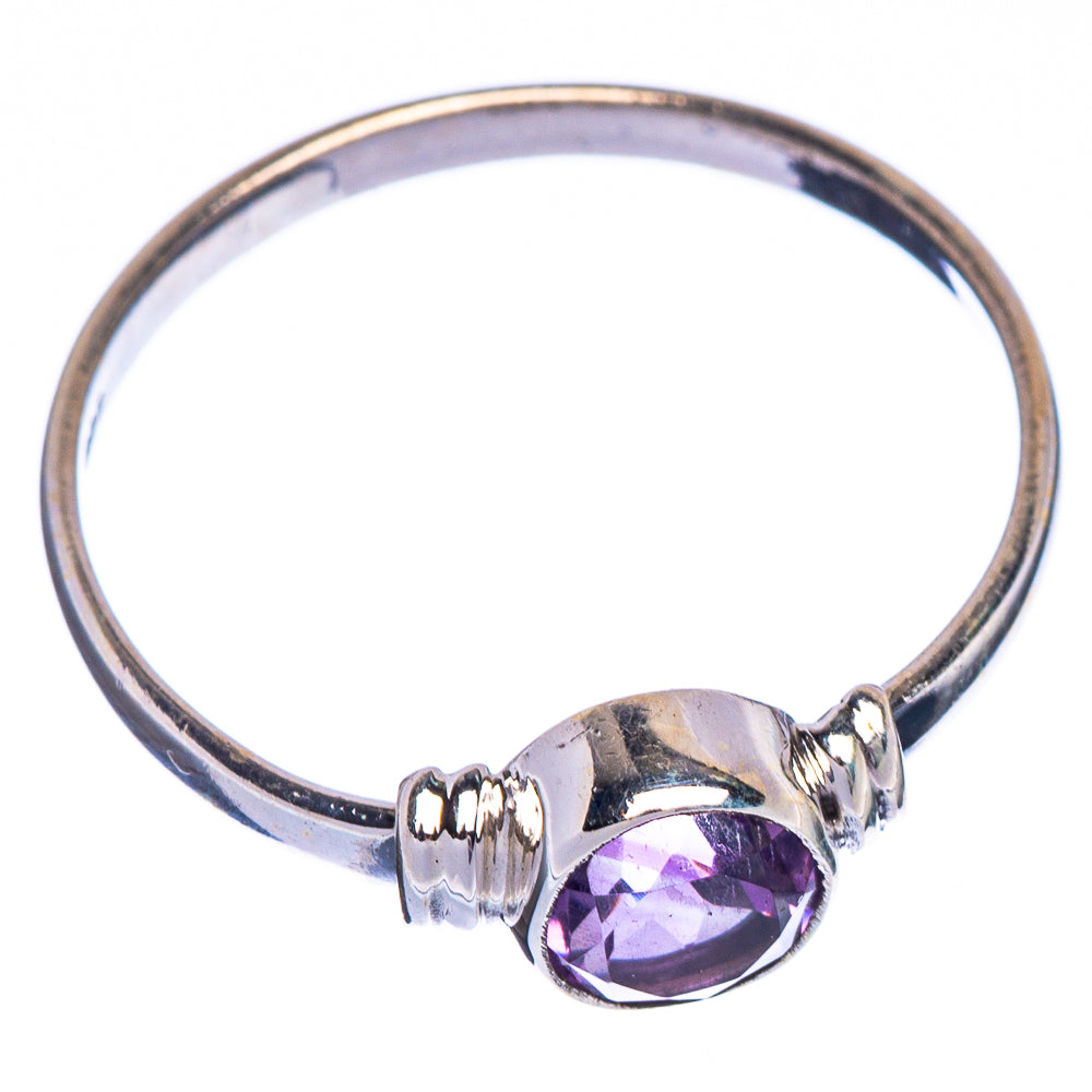 Faceted Amethyst Dainty Ring Size 8.5 (925 Sterling Silver) R147284