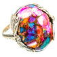 Kingman Pink Dahlia Turquoise Ring Size 7.5 (925 Sterling Silver) RING139065