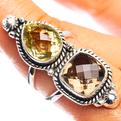 Large Topaz, Citrine Ring Size 8.25 (925 Sterling Silver) R142515