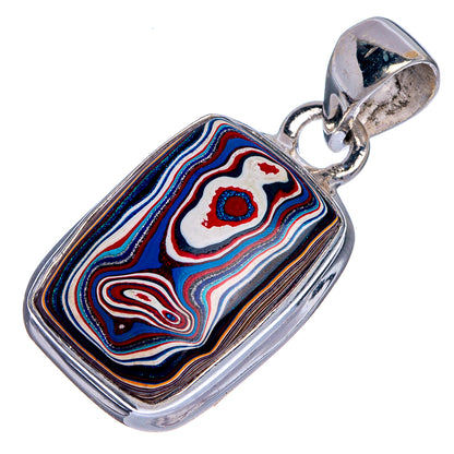 Fordite Pendant 1 1/4" (925 Sterling Silver) P39817