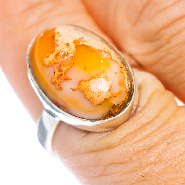 Mexican Fire Opal Ring Size 7.75 (.925 Sterling Silver)