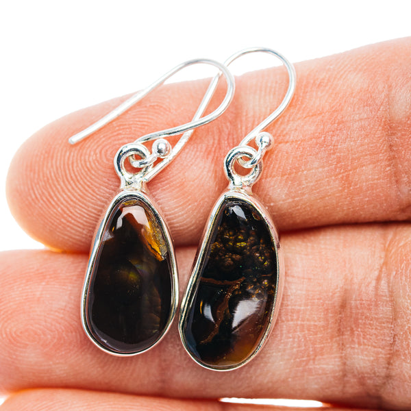 Premium Mexican Fire Agate Earrings 1 3/8" (.925 Sterling Silver)