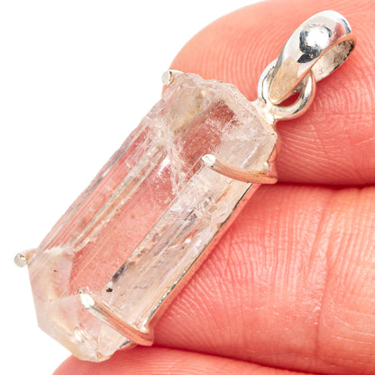 Raw Herkimer Diamond Pendant 1 1/4" (.925 Sterling Silver)