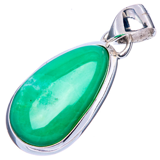 Chrysoprase Pendant 1 1/4" (925 Sterling Silver) P42534
