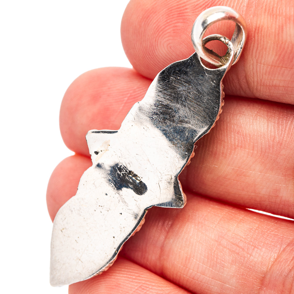Mohave Turquoise Pendant 1 7/8" (.925 Sterling Silver)