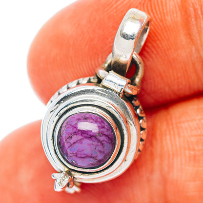 Purple Mojave Turquoise Poison Pendant 1" (.925 Sterling Silver)
