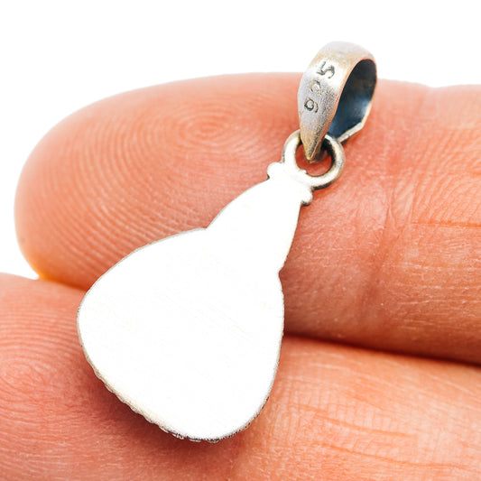 Sterling silver heart-shaped pendant back with bail loop