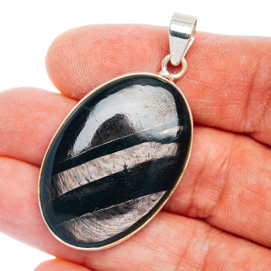 Premium Hypersthene Pendant 1 7/8" (.925 Sterling Silver)