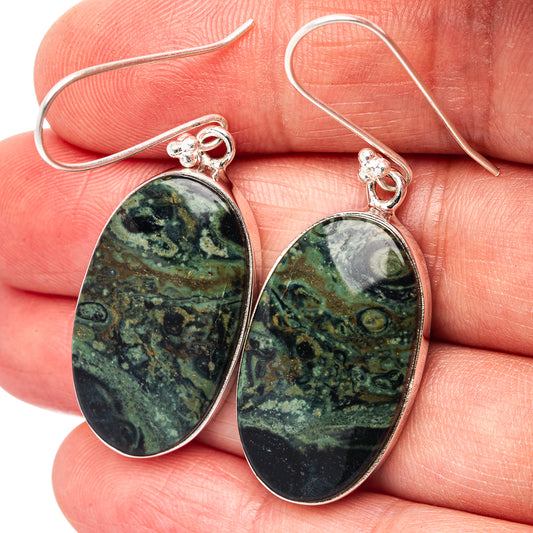 Premium Kabamba Jasper Earrings 1 7/8" (.925 Sterling Silver)