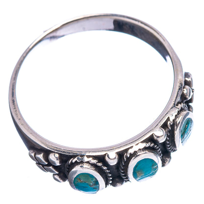 Native Style Mohave Turquoise Ring Size 6.5 (.925 Sterling Silver)