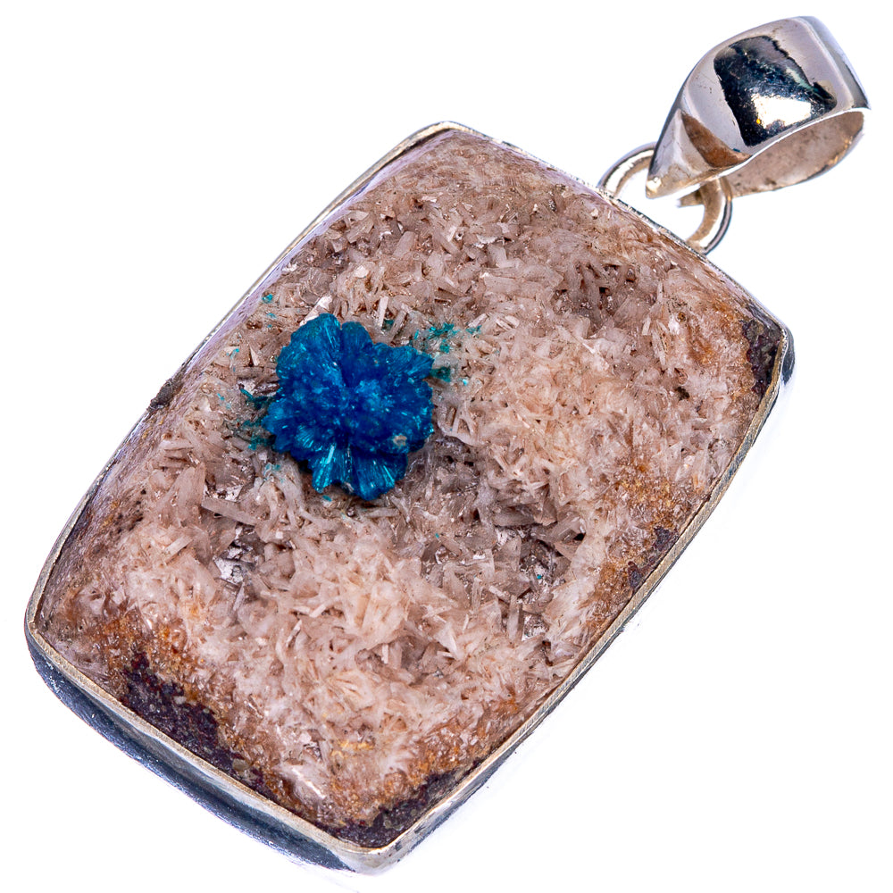 Cavansite Crystal Pendant 1 5/8" (925 Sterling Silver) P40706
