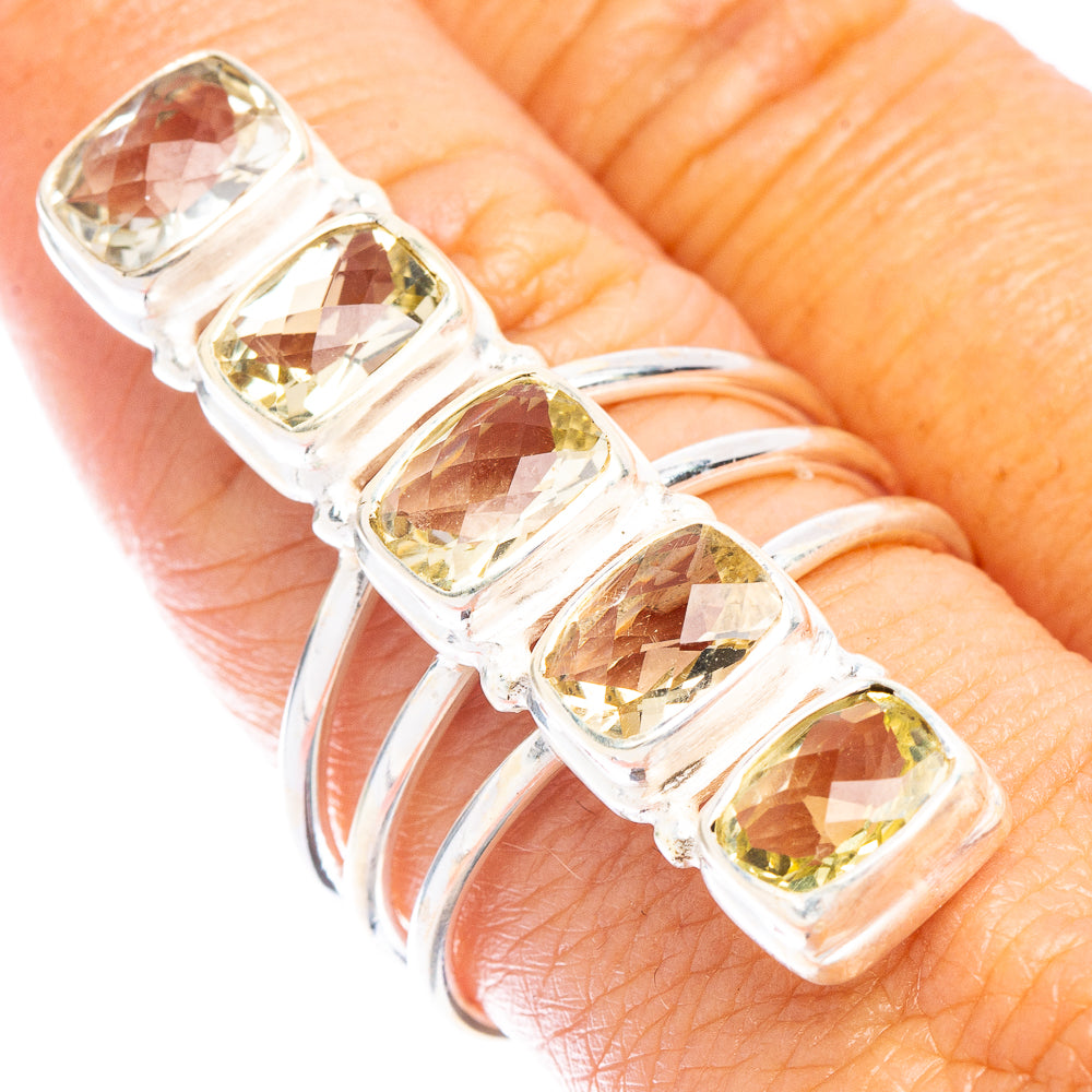 Large Citrine Ring Size 8.5 (925 Sterling Silver) R6942