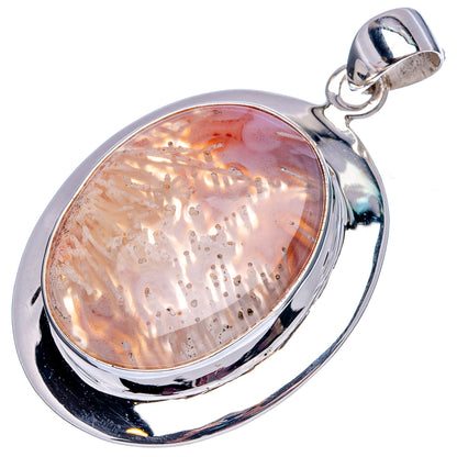Premium Tube Agate Pendant 1 3/4" (.925 Sterling Silver)