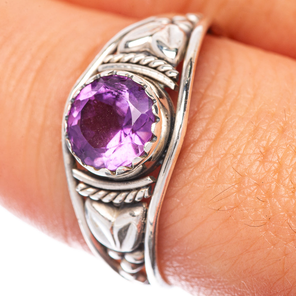 Faceted Amethyst Dainty Ring Size 8 (925 Sterling Silver) R145189