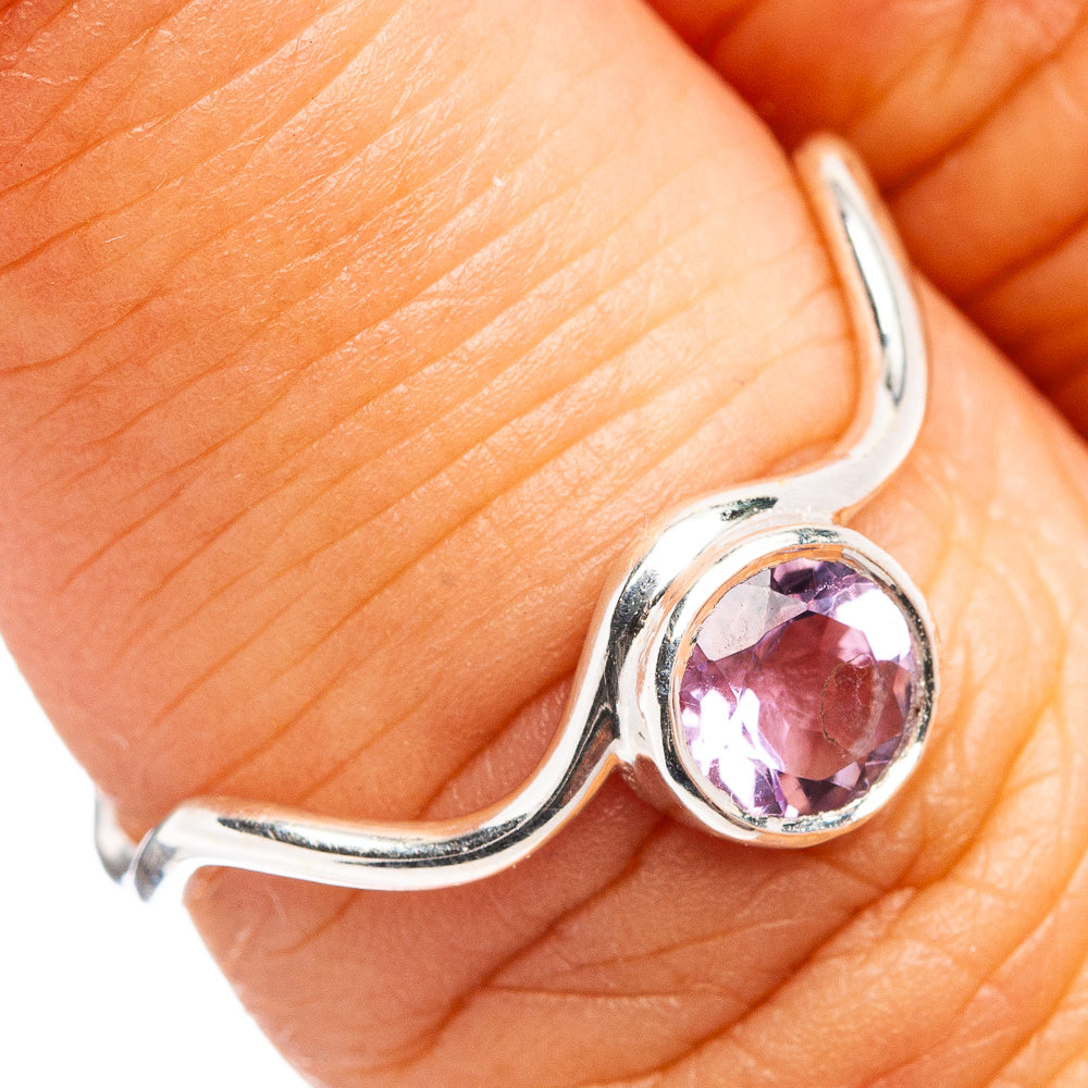Dainty Amethyst Ring Size 6.5 (.925 Sterling Silver)