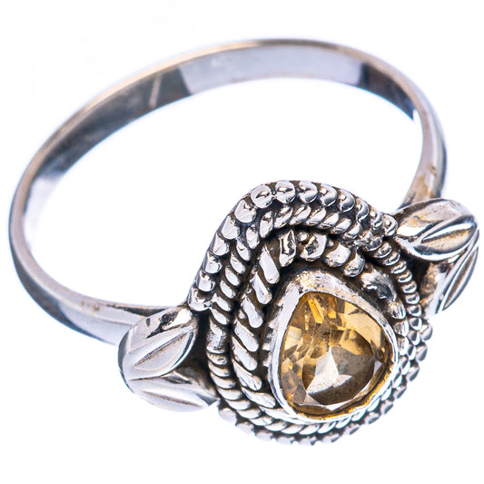 Value Faceted Citrine Ring Size 8.25 (925 Sterling Silver) R3378