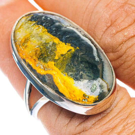 Premium Bumblebee Jasper Ring Size 7 (.925 Sterling Silver)