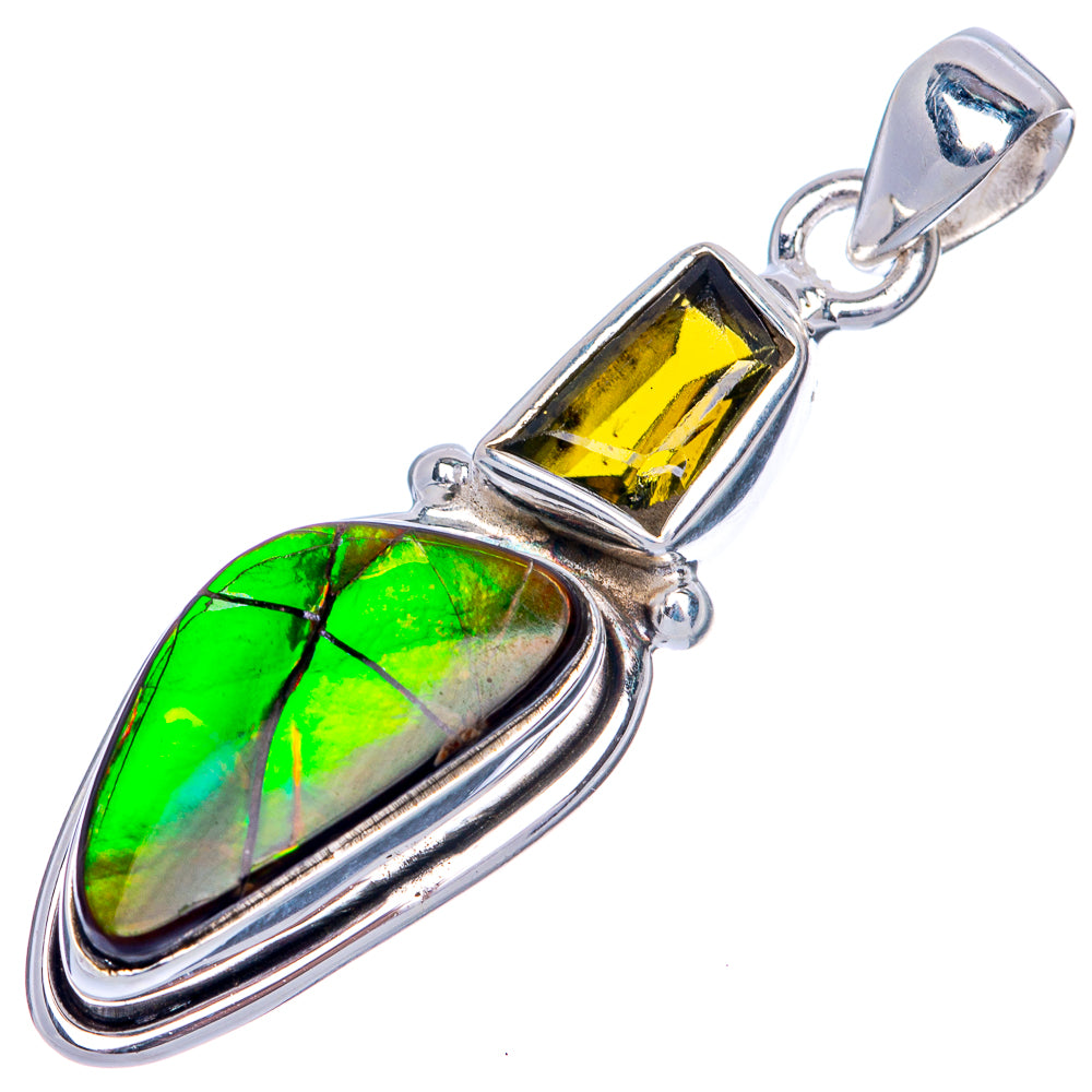 Canadian Ammolite Pendant 1 5/8" (925 Sterling Silver) PD39841