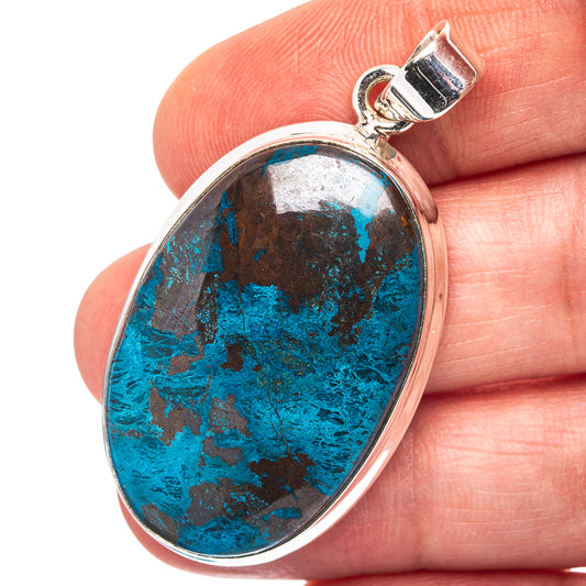 Shattuckite Pendant 1 7/8" (.925 Sterling Silver)