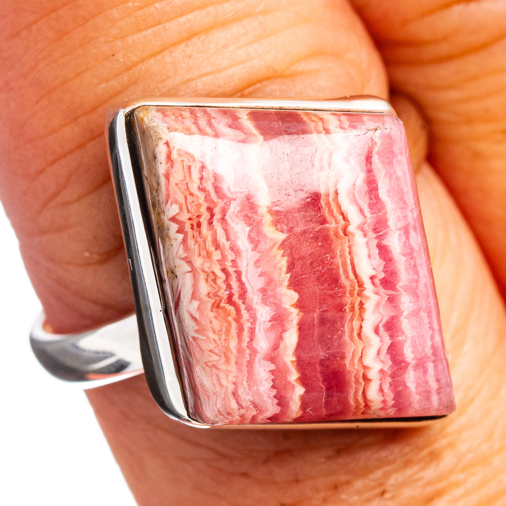 Premium Rhodochrosite Ring Size 8.75 (.925 Sterling Silver)