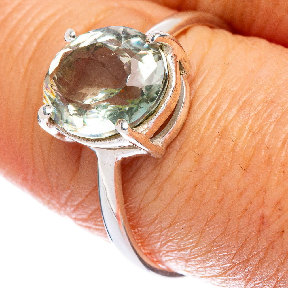 Rare Prasiolite Ring Size 8.75 (925 Sterling Silver) R146703