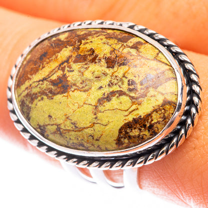 Large Gaspeite Ring Size 8.75 (925 Sterling Silver) R141364