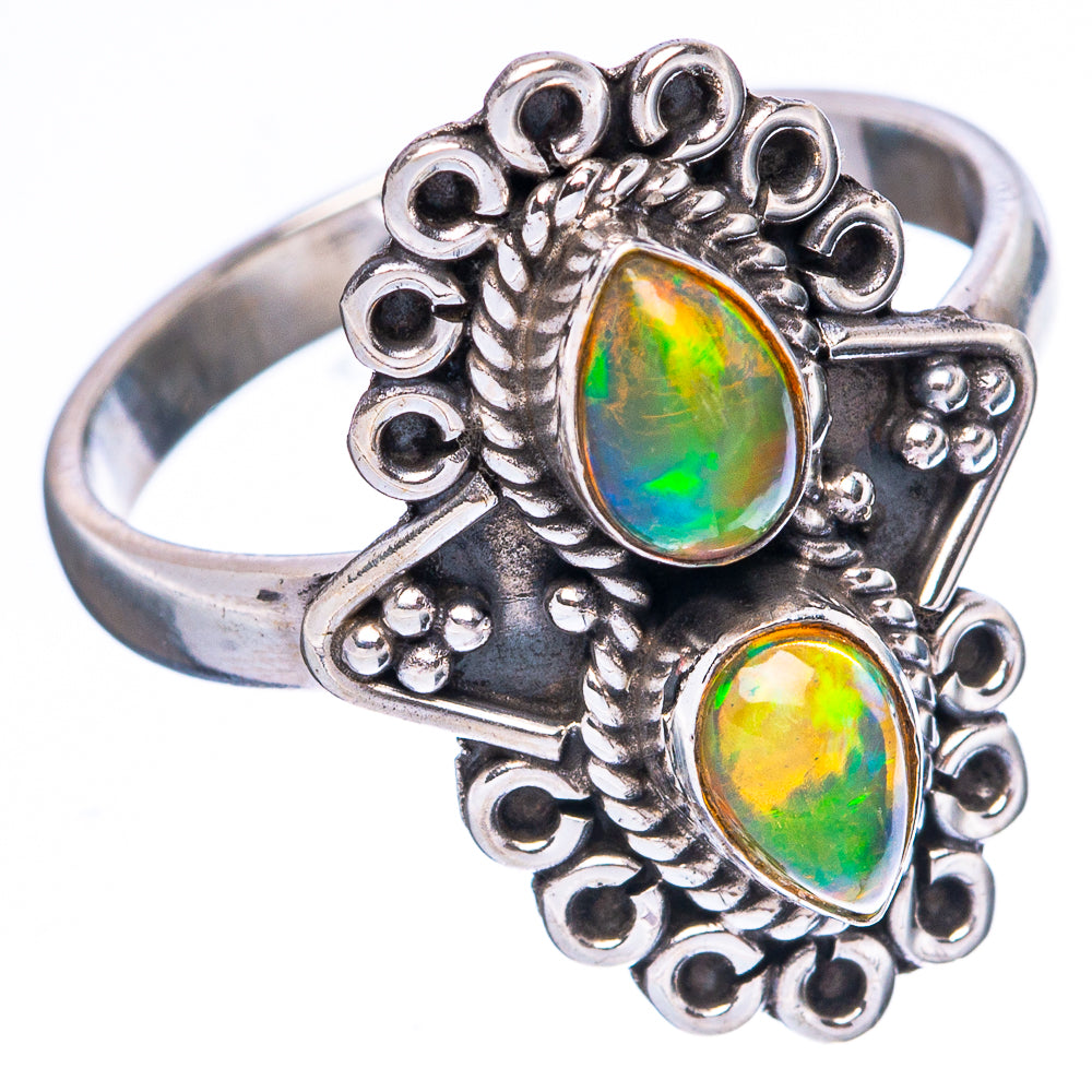 Rare Ethiopian Opal Ring Size 7.25 (925 Sterling Silver) R4073