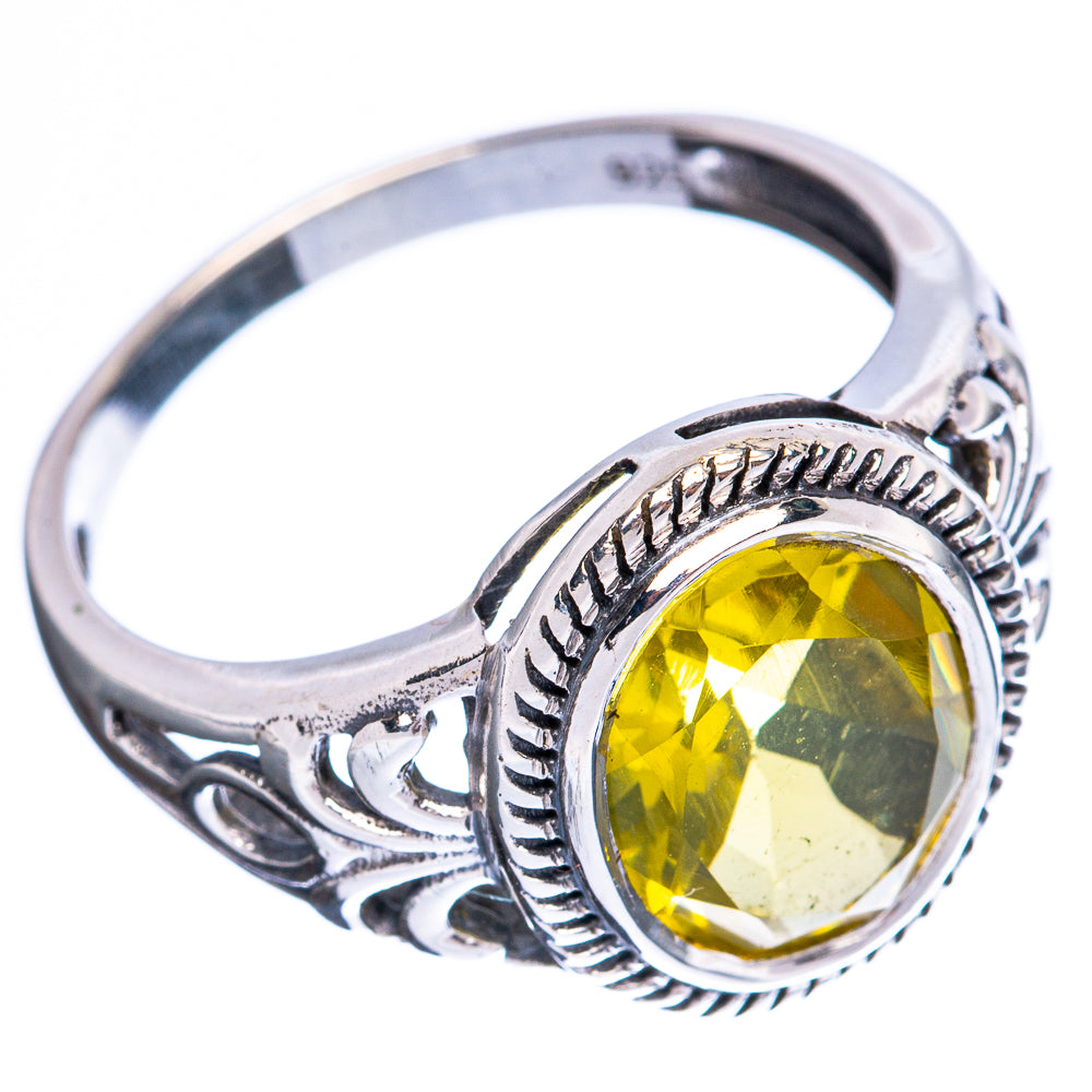 Faceted Citrine Ring Size 9.25 (925 Sterling Silver) R3205