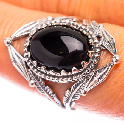 Black Onyx 925 Sterling Silver Ring Size 8.5 (925 Sterling Silver) RING140296