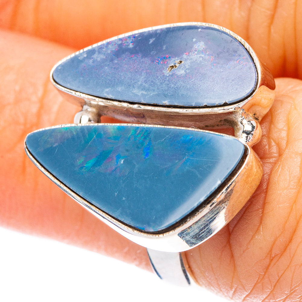 Rare Doublet Opal Ring Size 6 (925 Sterling Silver) R4409