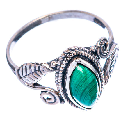 Malachite Dainty Ring Size 6.5 (925 Sterling Silver) R145467